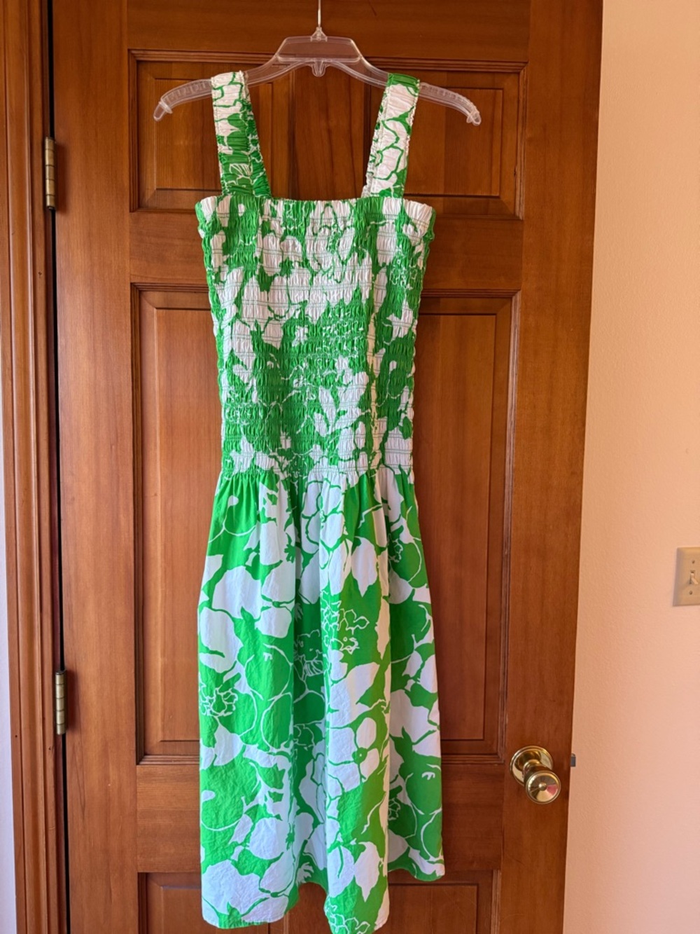 Rails “Seville” Green and White Floral Midi Dress